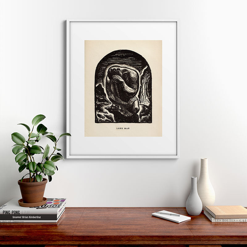 "Lone Man" by Rockwell Kent (1919) Framed Art Print