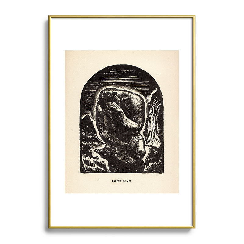 "Lone Man" by Rockwell Kent (1919) Framed Art Print