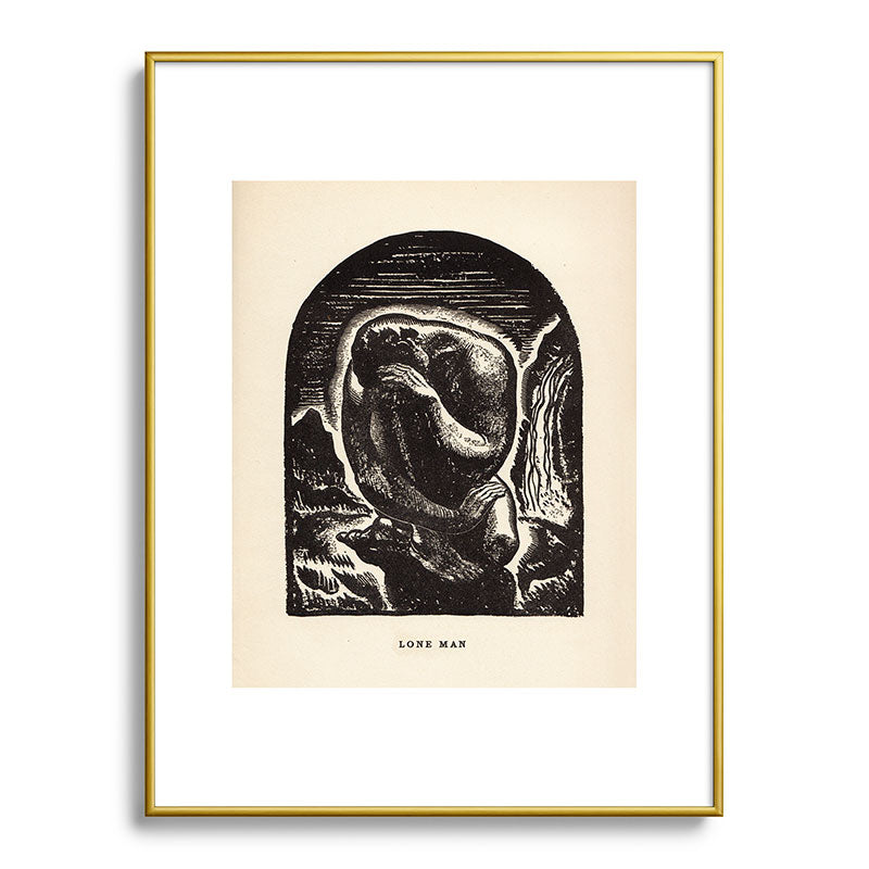 "Lone Man" by Rockwell Kent (1919) Framed Art Print
