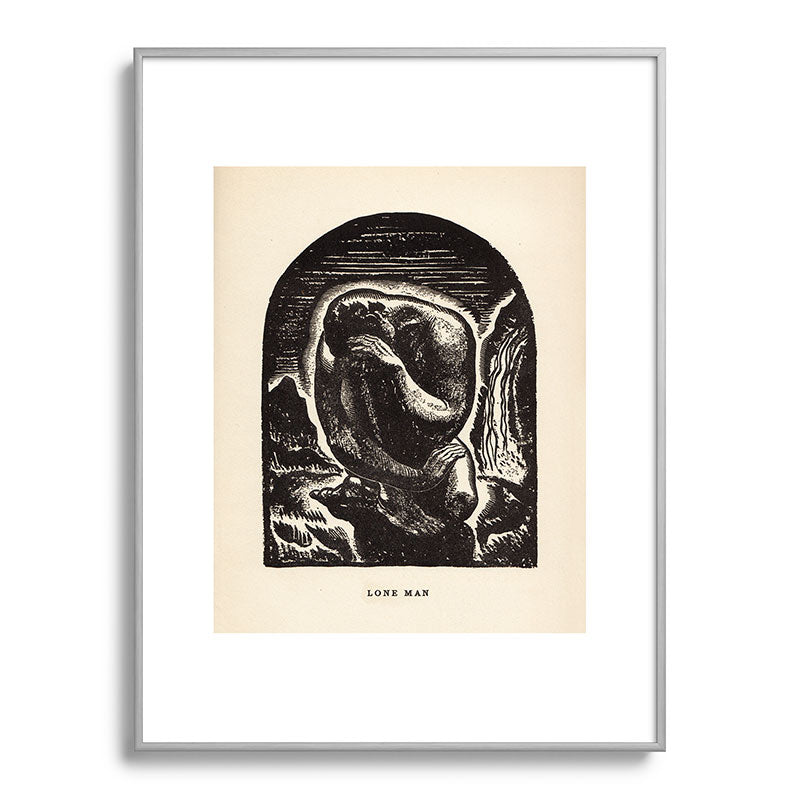"Lone Man" by Rockwell Kent (1919) Framed Art Print