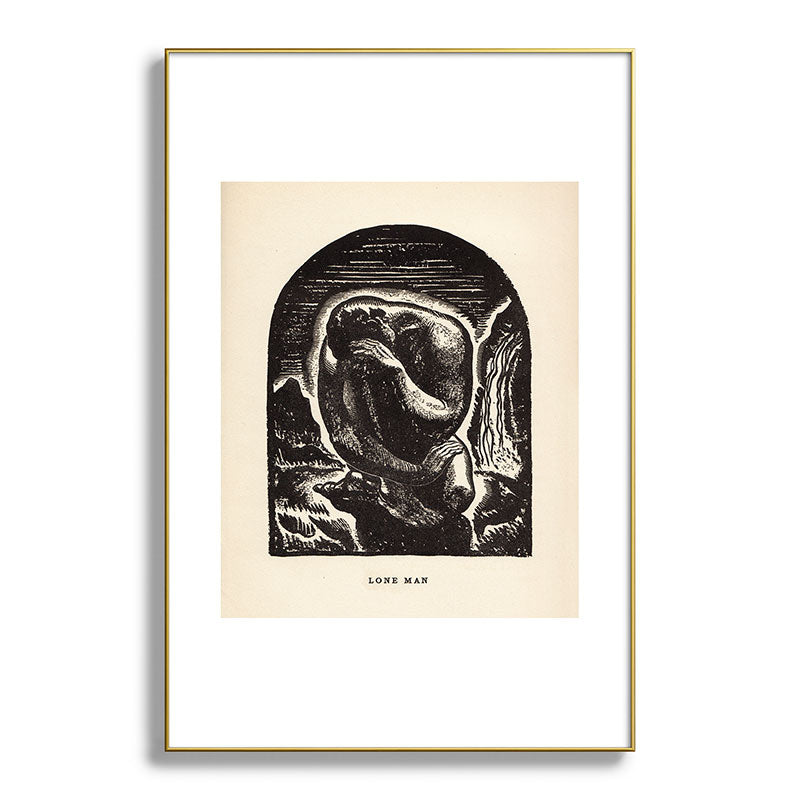 "Lone Man" by Rockwell Kent (1919) Framed Art Print