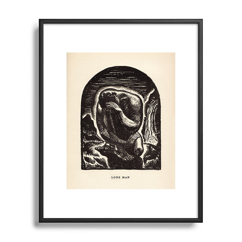 "Lone Man" by Rockwell Kent (1919) Framed Art Print