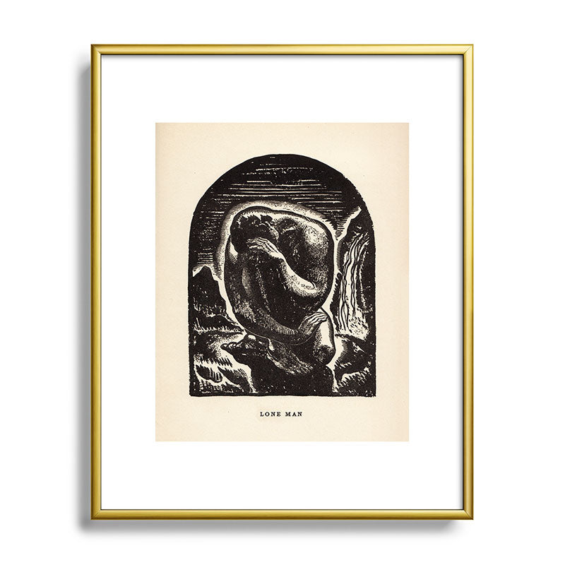 "Lone Man" by Rockwell Kent (1919) Framed Art Print
