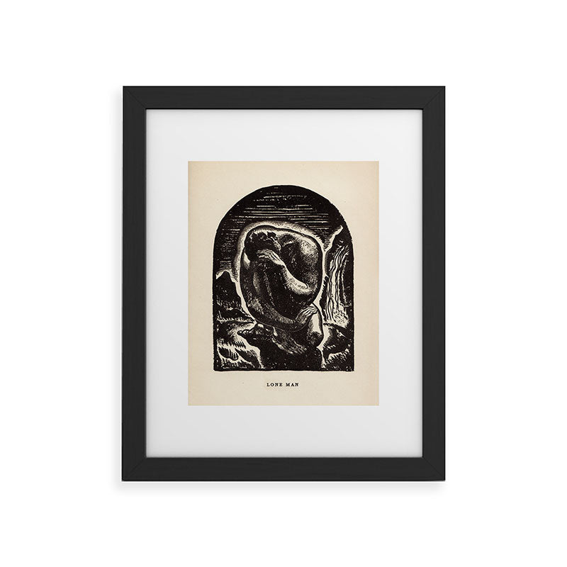 "Lone Man" by Rockwell Kent (1919) Framed Art Print