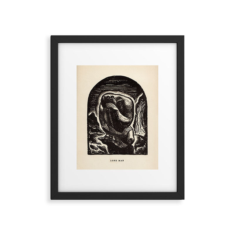 "Lone Man" by Rockwell Kent (1919) Framed Art Print