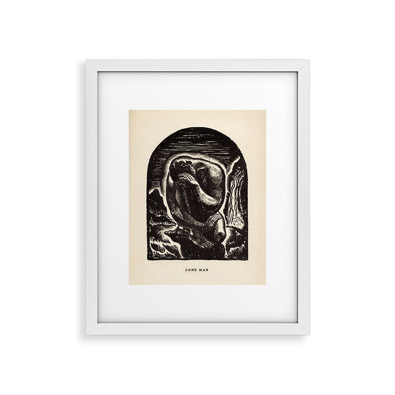 "Lone Man" by Rockwell Kent (1919) Framed Art Print