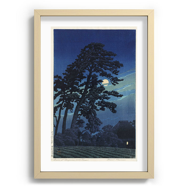 "Moon at Magome" by Hasui Kawase, 1930 Framed Art Print