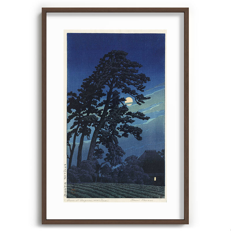 "Moon at Magome" by Hasui Kawase, 1930 Framed Art Print