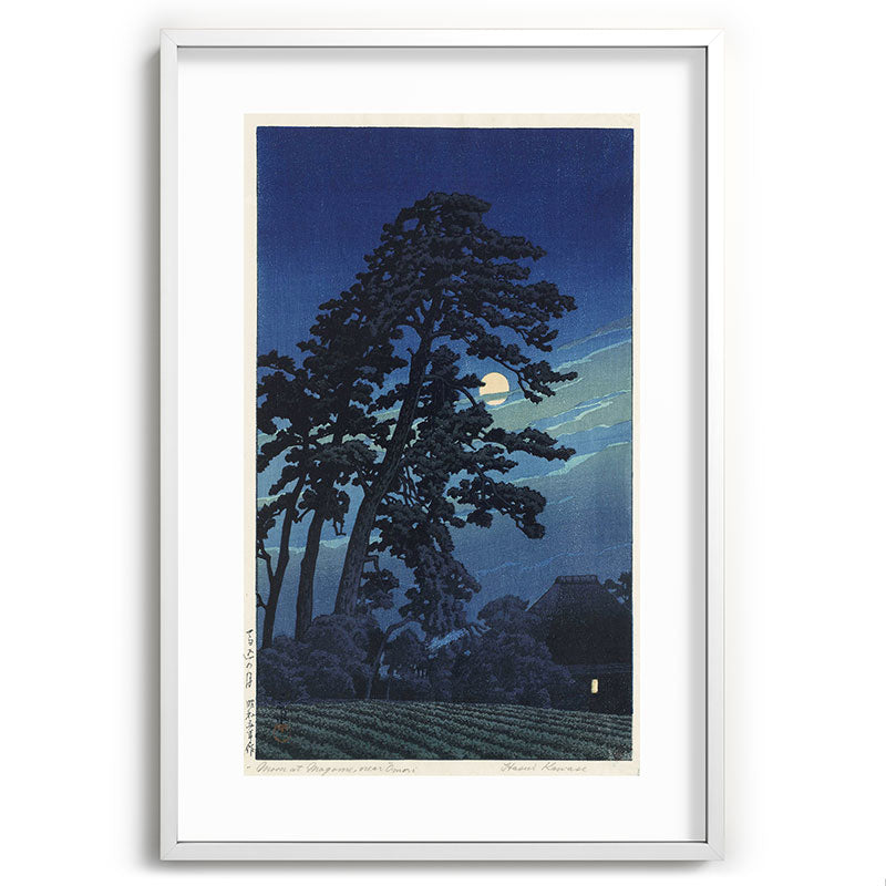 "Moon at Magome" by Hasui Kawase, 1930 Framed Art Print
