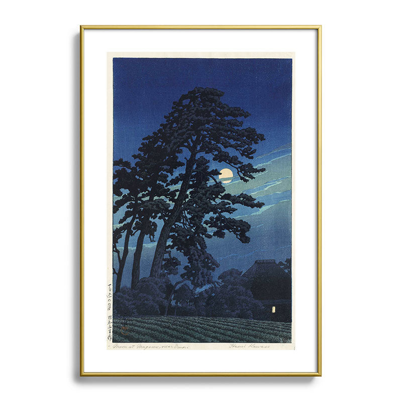 "Moon at Magome" by Hasui Kawase, 1930 Framed Art Print