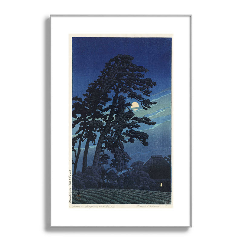 "Moon at Magome" by Hasui Kawase, 1930 Framed Art Print