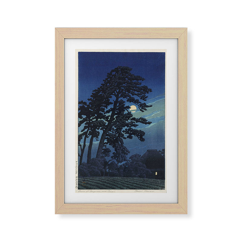 "Moon at Magome" by Hasui Kawase, 1930 Framed Art Print