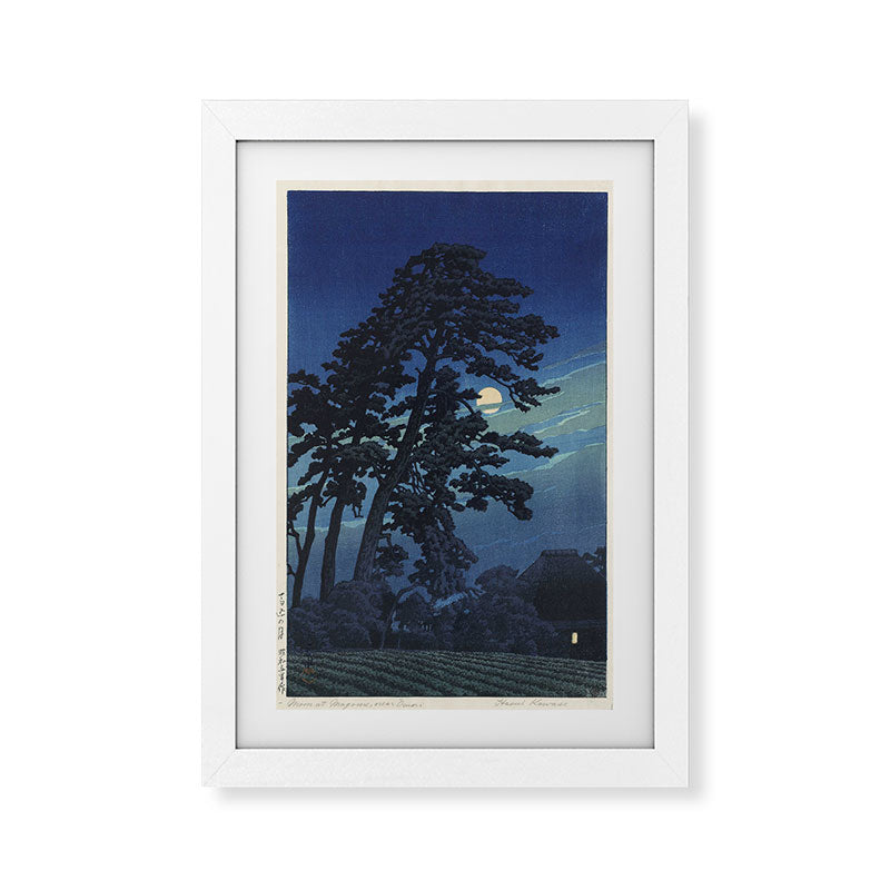 "Moon at Magome" by Hasui Kawase, 1930 Framed Art Print