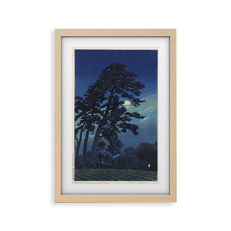 "Moon at Magome" by Hasui Kawase, 1930 Framed Art Print