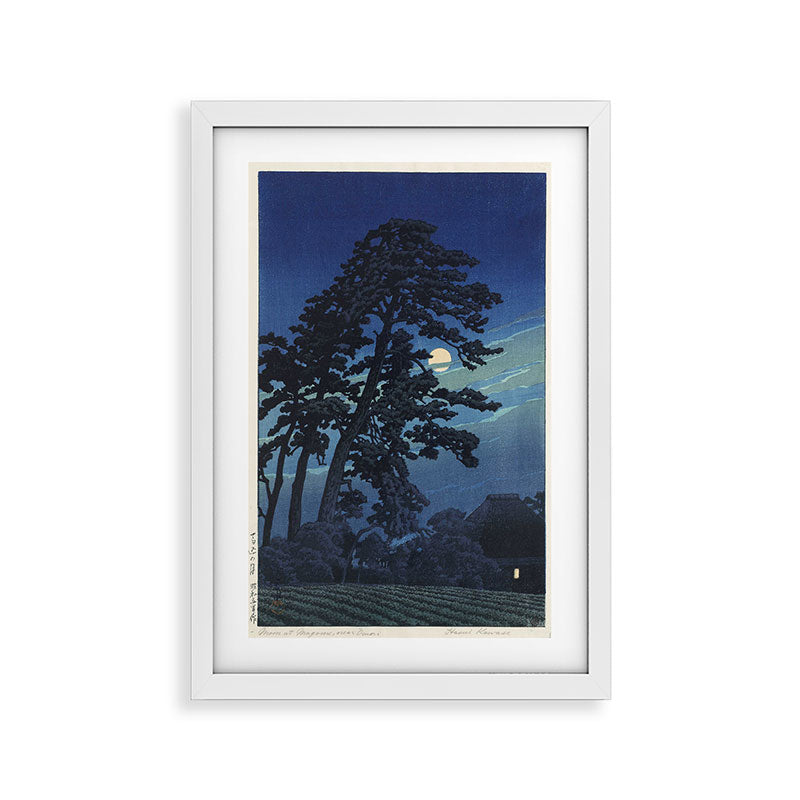 "Moon at Magome" by Hasui Kawase, 1930 Framed Art Print