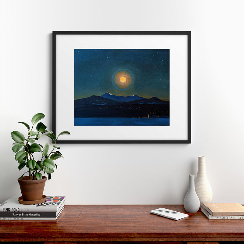 "Moonlight, Winter" by Rockwell Kent (1940) Framed Art Print