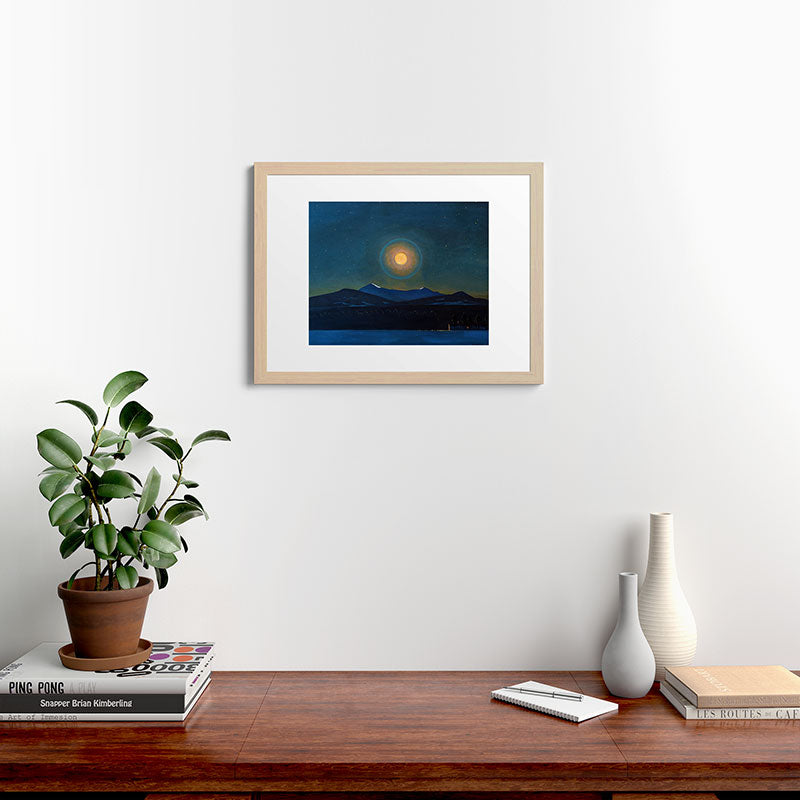 "Moonlight, Winter" by Rockwell Kent (1940) Framed Art Print