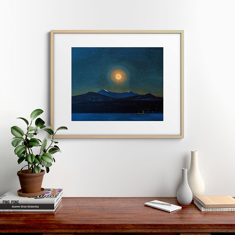 "Moonlight, Winter" by Rockwell Kent (1940) Framed Art Print