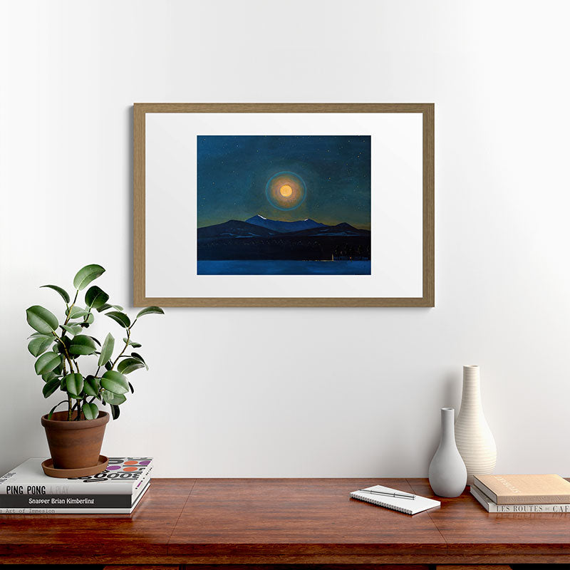 "Moonlight, Winter" by Rockwell Kent (1940) Framed Art Print