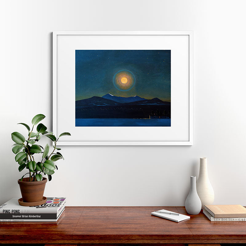 "Moonlight, Winter" by Rockwell Kent (1940) Framed Art Print