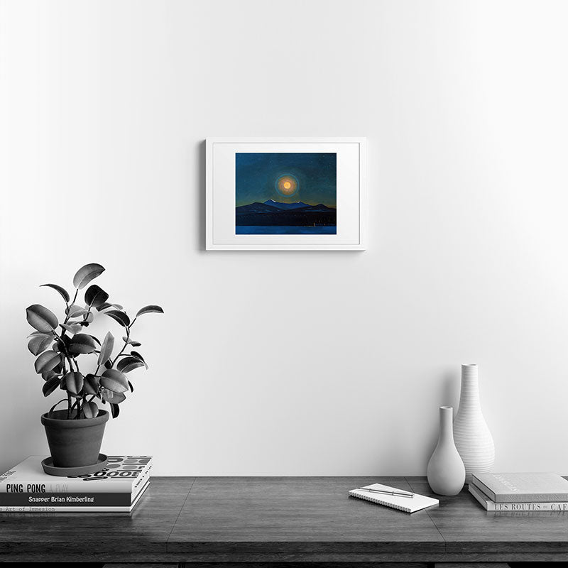 "Moonlight, Winter" by Rockwell Kent (1940) Framed Art Print