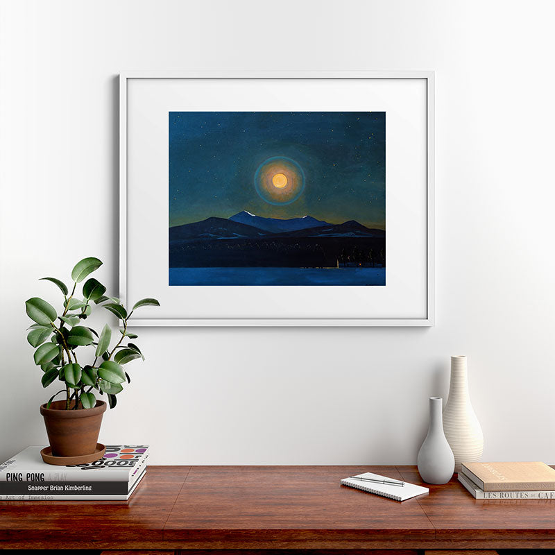 "Moonlight, Winter" by Rockwell Kent (1940) Framed Art Print