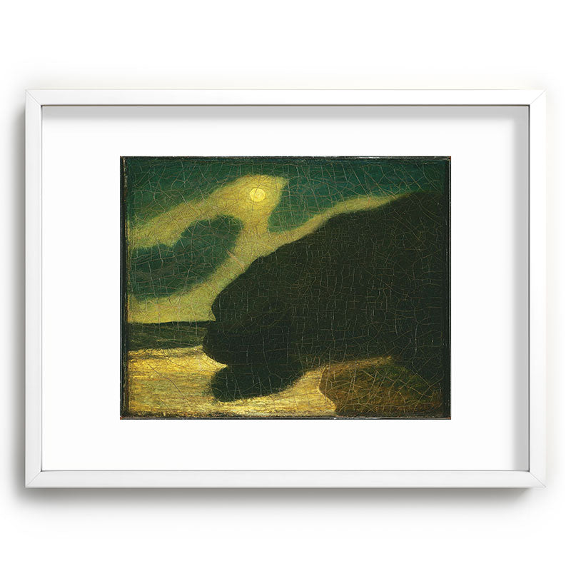 "Moonlit Cove" by Albert Pinkham Ryder (1880) Framed Art Print