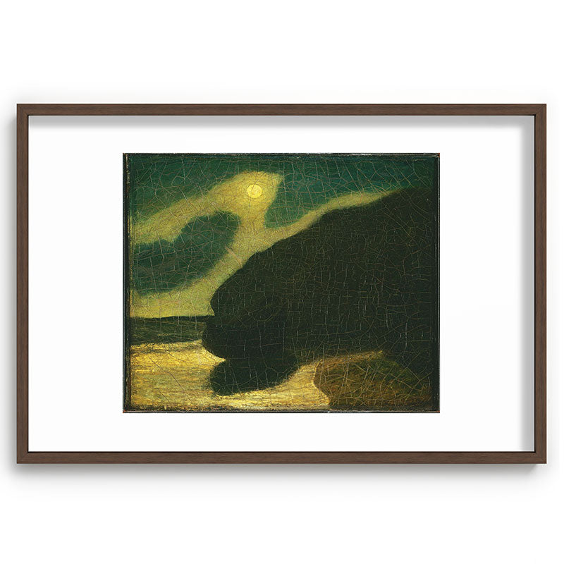 "Moonlit Cove" by Albert Pinkham Ryder (1880) Framed Art Print