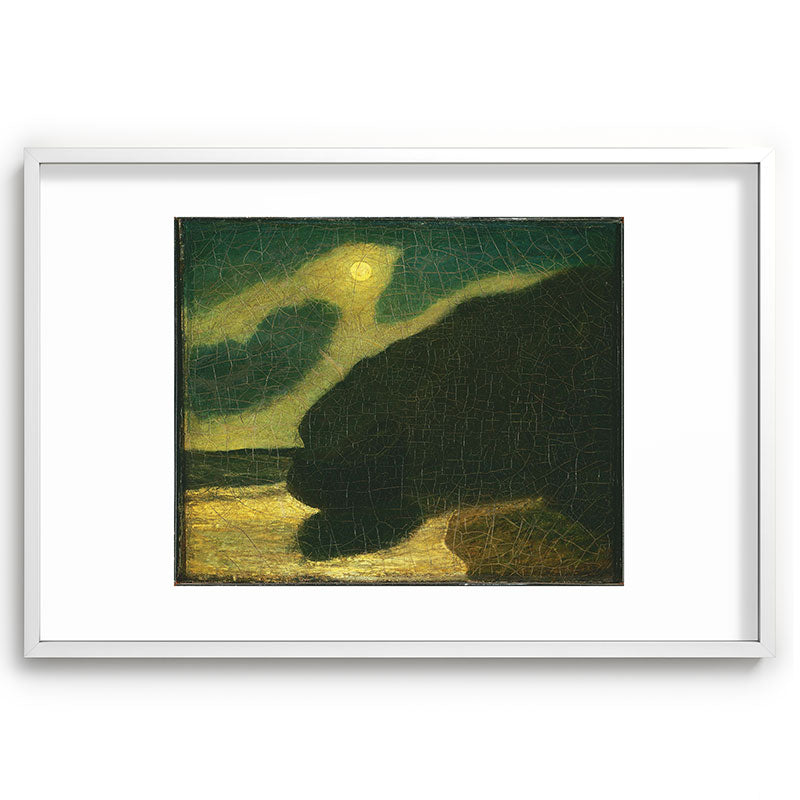 "Moonlit Cove" by Albert Pinkham Ryder (1880) Framed Art Print