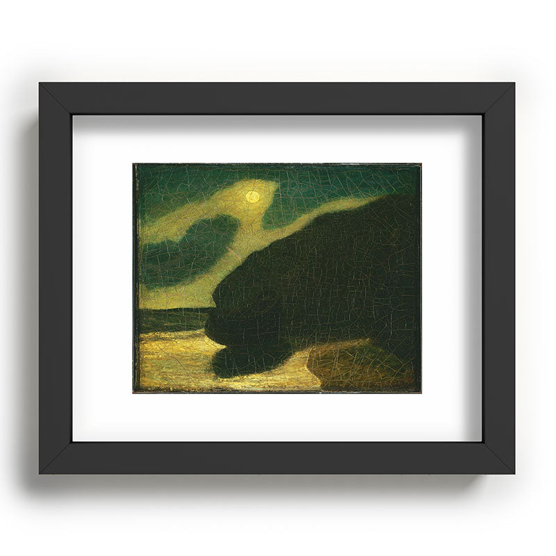 "Moonlit Cove" by Albert Pinkham Ryder (1880) Framed Art Print
