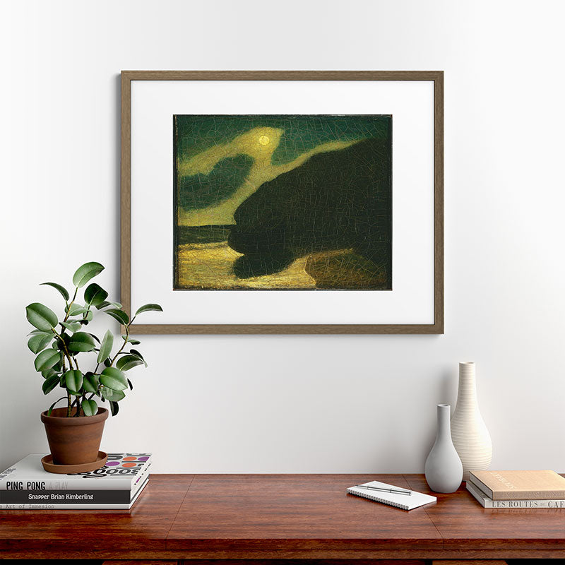 "Moonlit Cove" by Albert Pinkham Ryder (1880) Framed Art Print