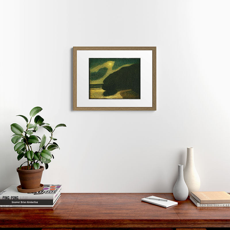 "Moonlit Cove" by Albert Pinkham Ryder (1880) Framed Art Print