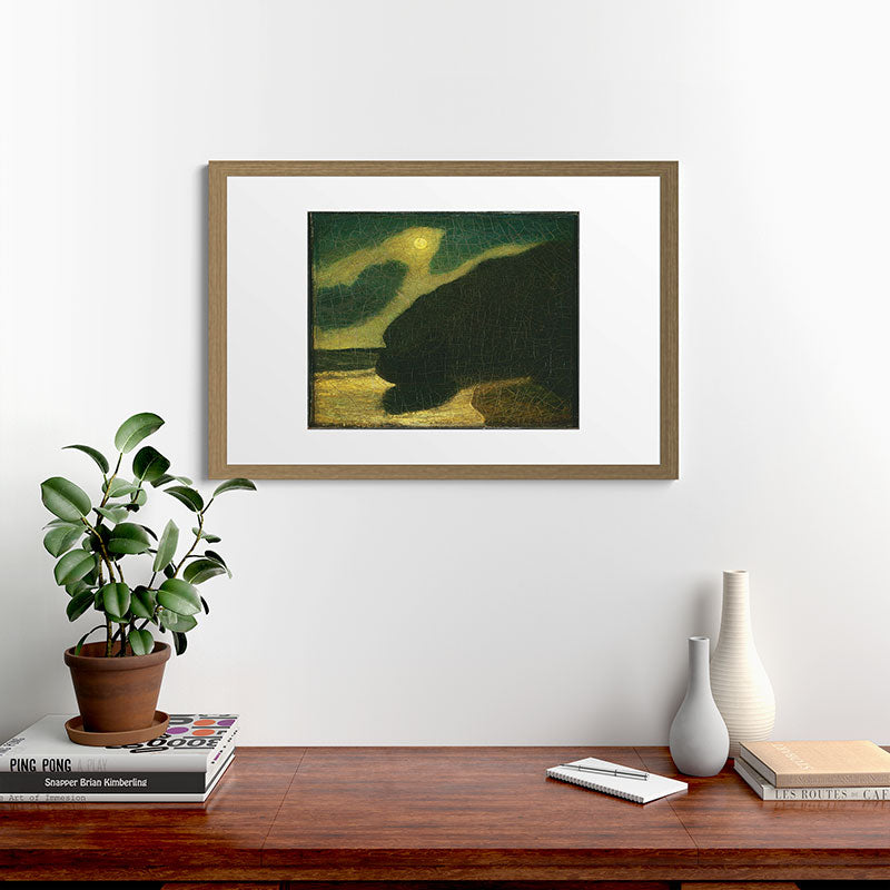 "Moonlit Cove" by Albert Pinkham Ryder (1880) Framed Art Print