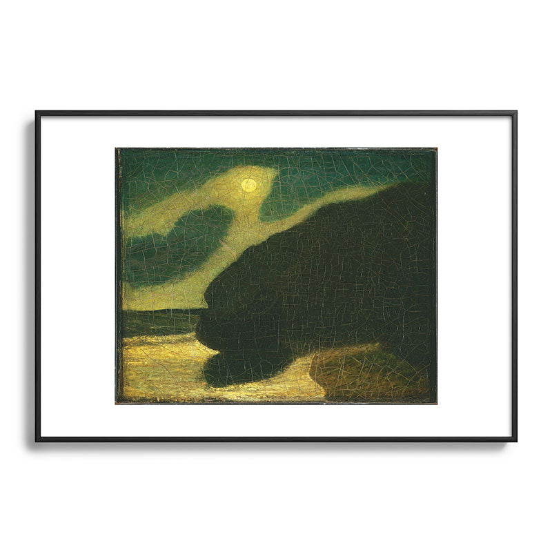 "Moonlit Cove" by Albert Pinkham Ryder (1880) Framed Art Print