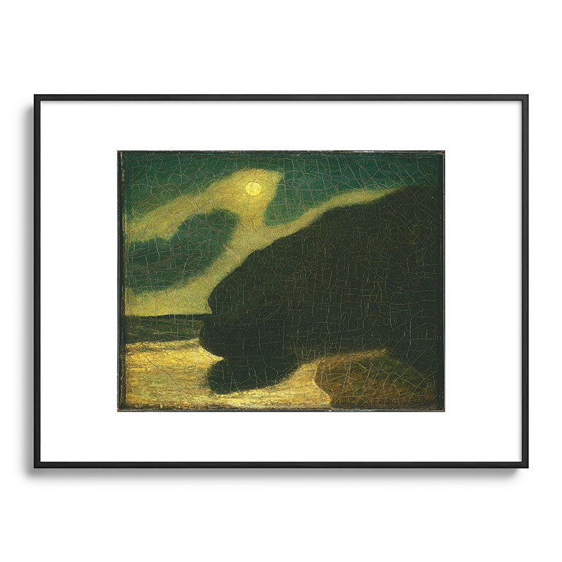 "Moonlit Cove" by Albert Pinkham Ryder (1880) Framed Art Print