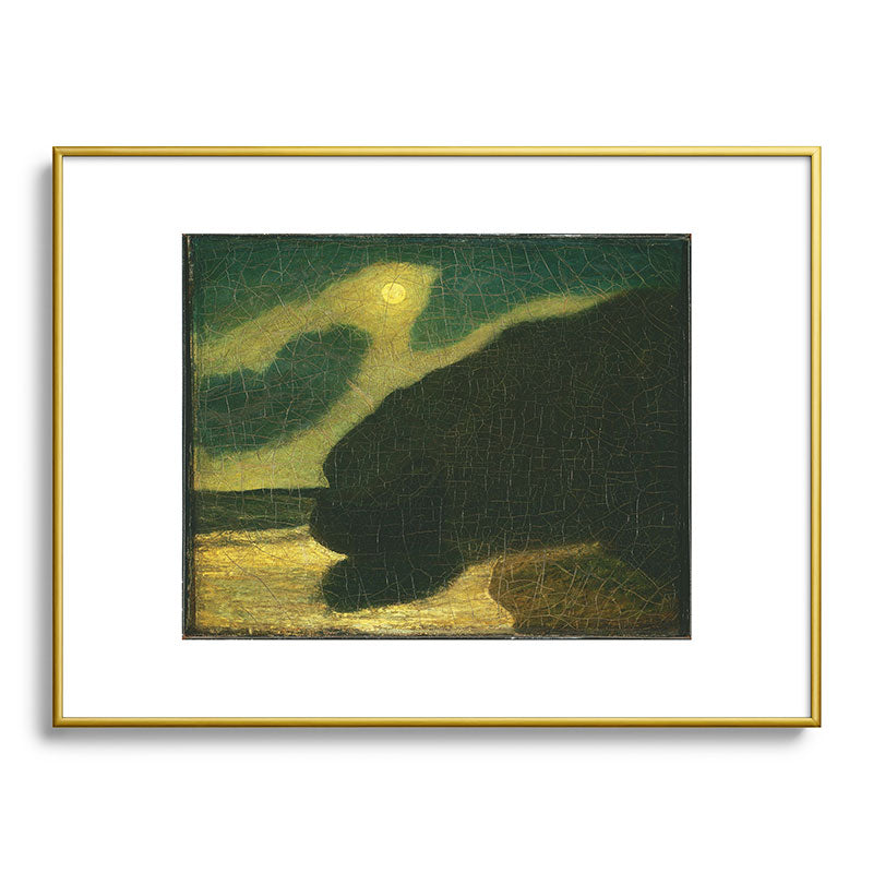 "Moonlit Cove" by Albert Pinkham Ryder (1880) Framed Art Print