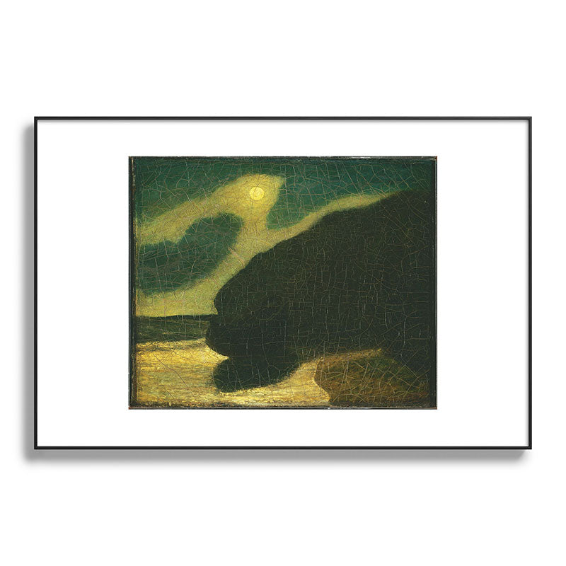 "Moonlit Cove" by Albert Pinkham Ryder (1880) Framed Art Print