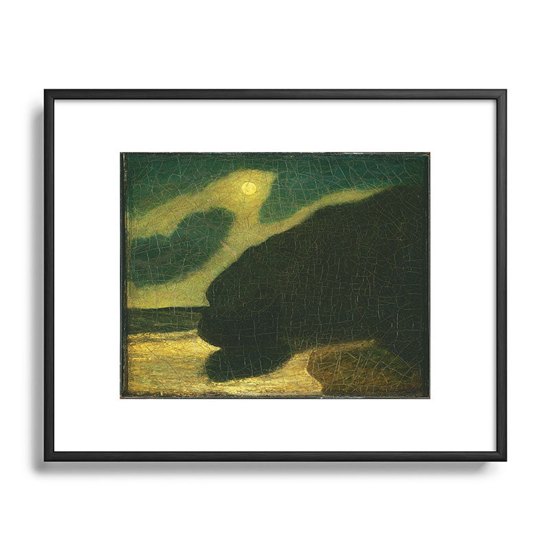 "Moonlit Cove" by Albert Pinkham Ryder (1880) Framed Art Print