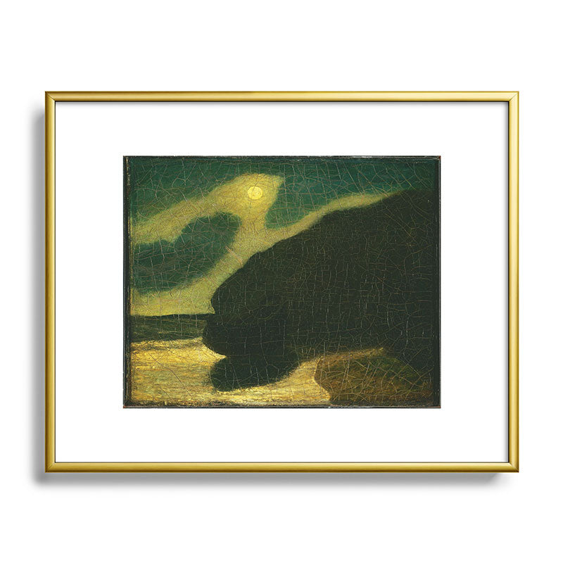 "Moonlit Cove" by Albert Pinkham Ryder (1880) Framed Art Print