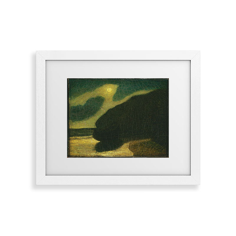 "Moonlit Cove" by Albert Pinkham Ryder (1880) Framed Art Print