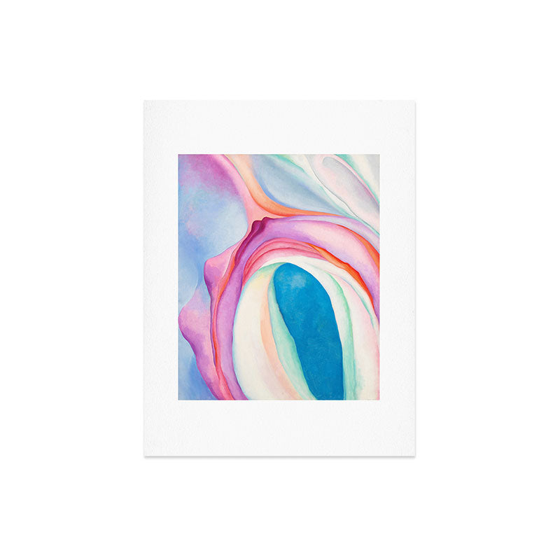 "Music, Pink and Blue No. 2" by Georgia O'Keeffe, 1918 Art Print
