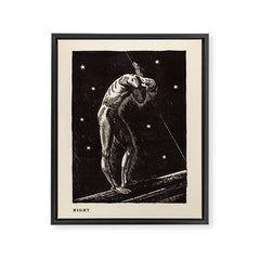 "Night" by Rockwell Kent (1919) Framed Canvas Print