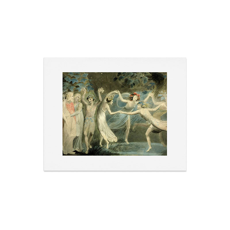 "Oberon, Titania and Puck with Fairies Dancing" by William Blake (1786) from "A Midsummer Night's Dream" Art Print