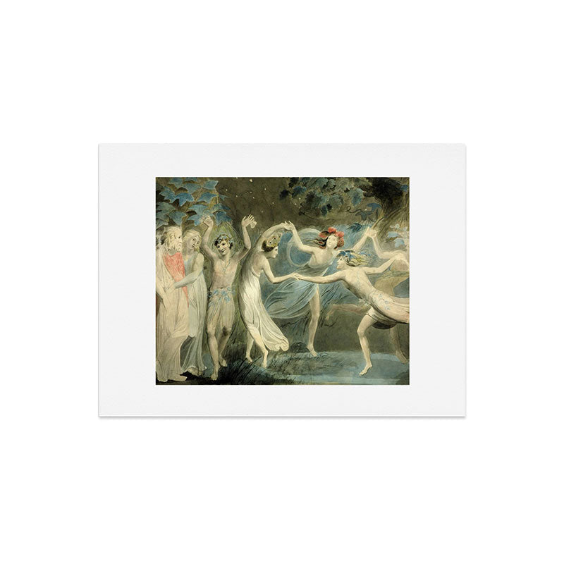 "Oberon, Titania and Puck with Fairies Dancing" by William Blake (1786) from "A Midsummer Night's Dream" Art Print