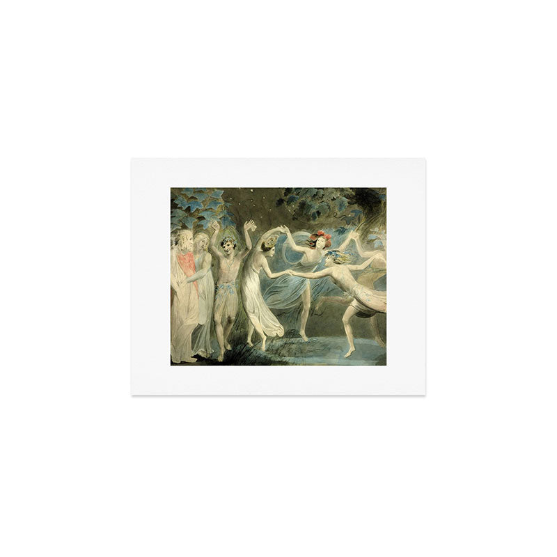 "Oberon, Titania and Puck with Fairies Dancing" by William Blake (1786) from "A Midsummer Night's Dream" Art Print