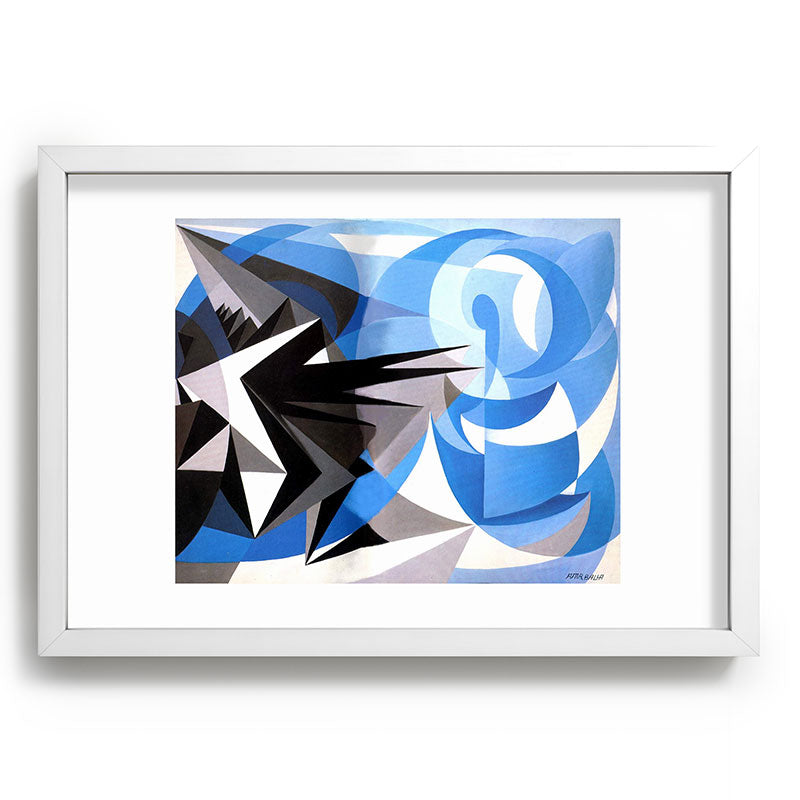 "Pessimism and Optimism" by Giacomo Balla, 1923 Framed Art Print