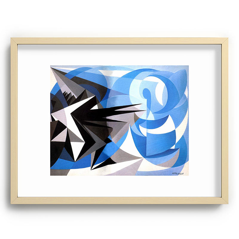 "Pessimism and Optimism" by Giacomo Balla, 1923 Framed Art Print