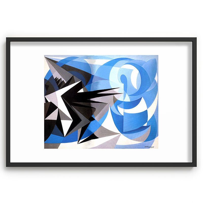 "Pessimism and Optimism" by Giacomo Balla, 1923 Framed Art Print
