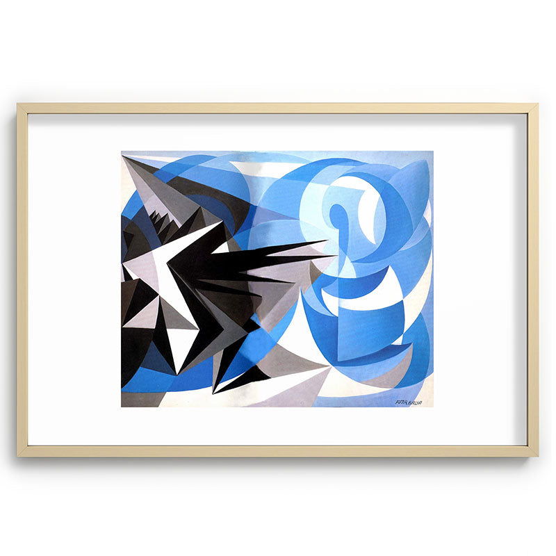 "Pessimism and Optimism" by Giacomo Balla, 1923 Framed Art Print