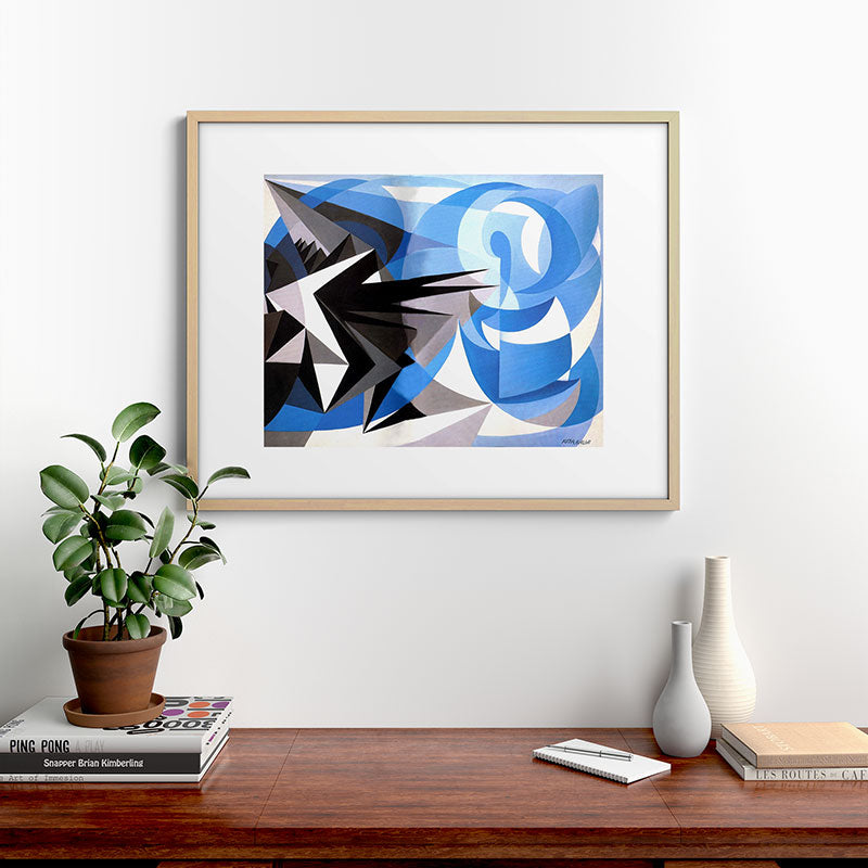"Pessimism and Optimism" by Giacomo Balla, 1923 Framed Art Print
